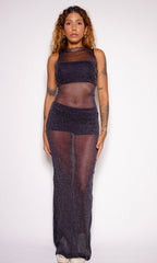vestido longo sparkle