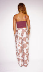 calça flow print