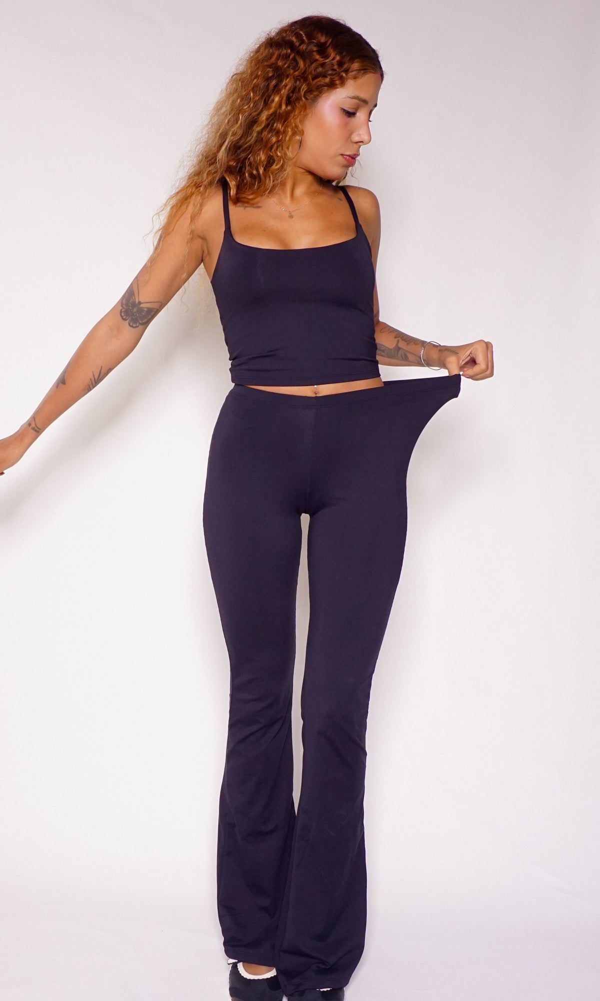 calça flare new poliamida