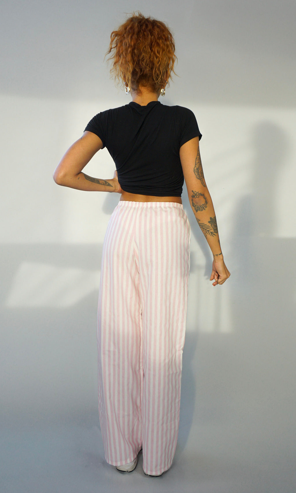 calça stripes algodão