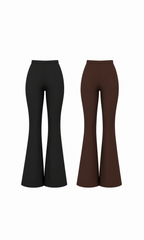 combo calça flare new poliamida