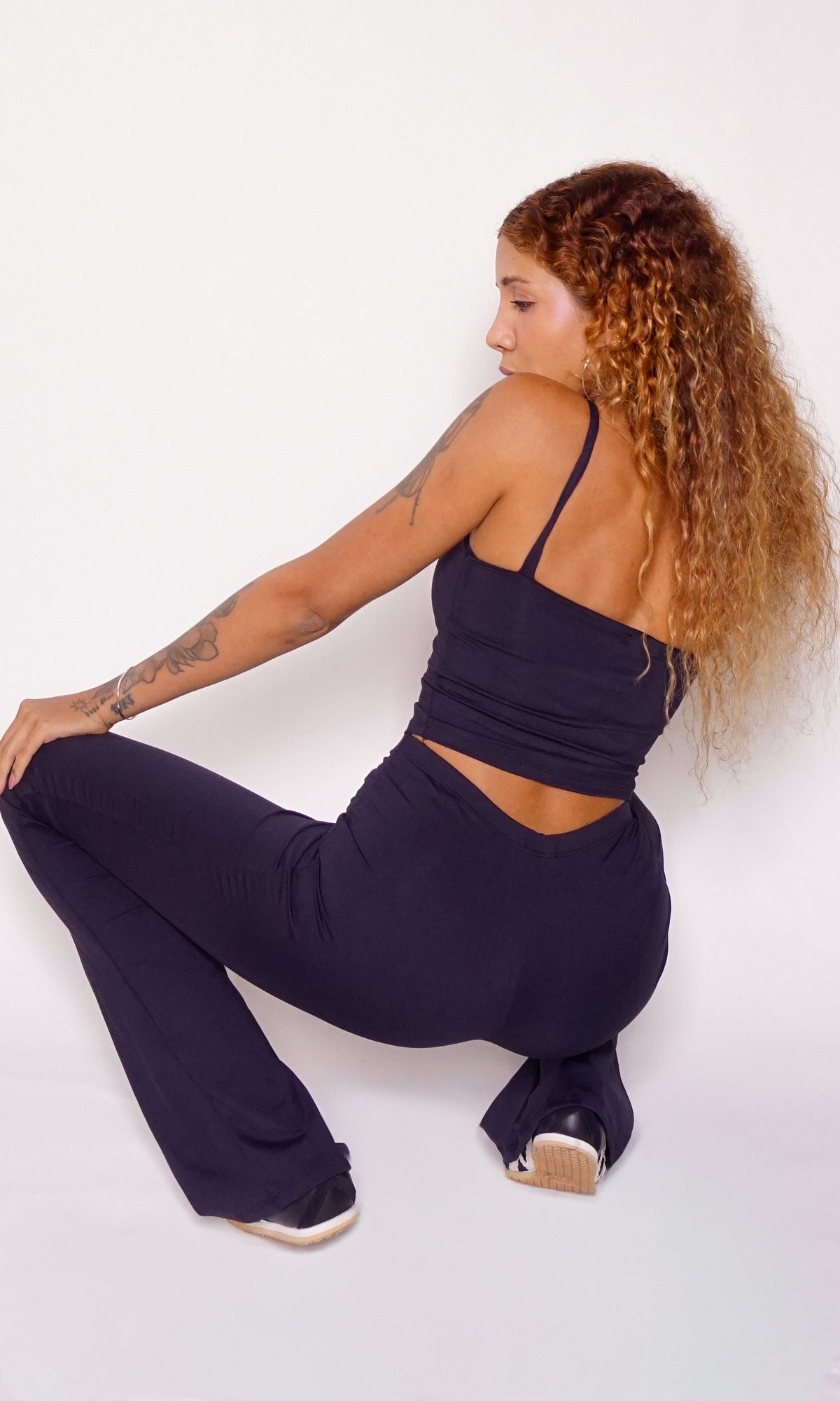 calça flare new poliamida