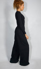 calça moletom wide leg comfy