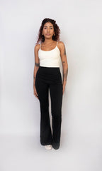 combo calça flare + regata