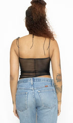 blusa nocturnal de tule sem luvas