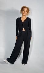 calça moletom wide leg comfy