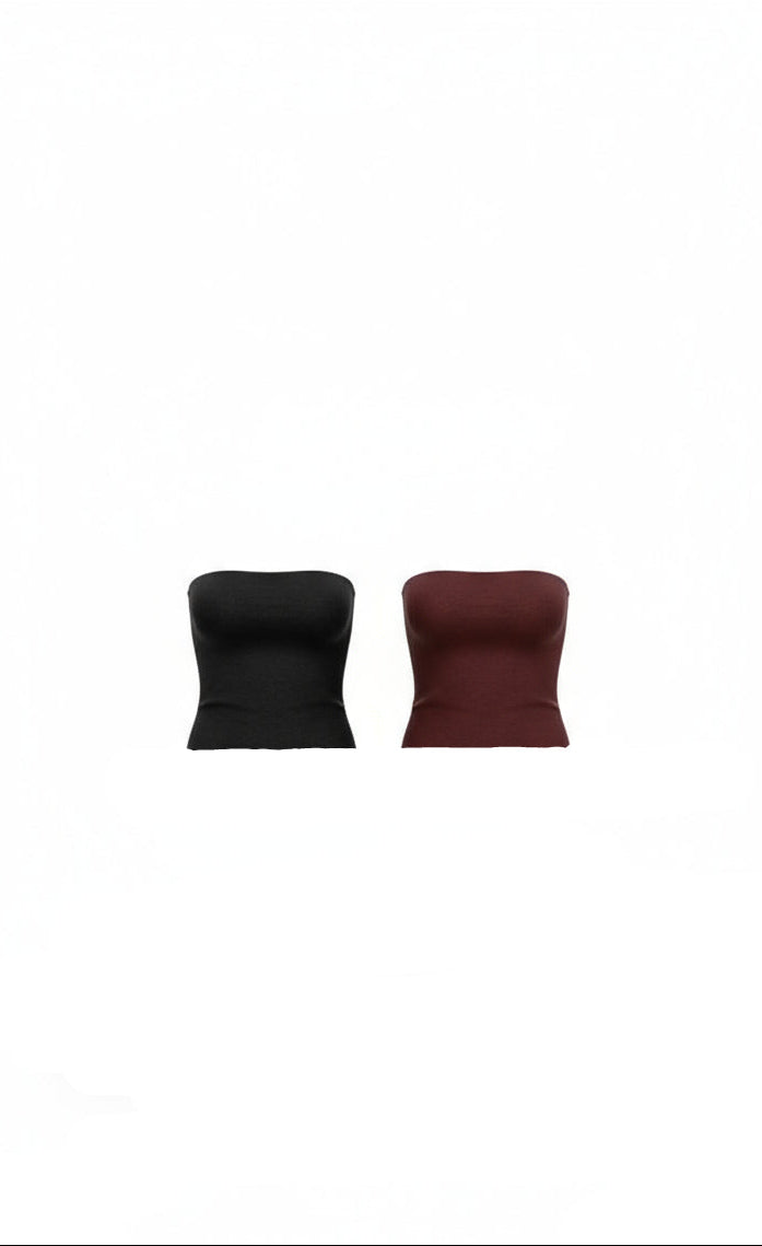 combo tube top basic poliamida (2 peças)