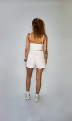 shorts stripes algodão
