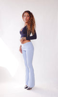 calça flare double poliamida